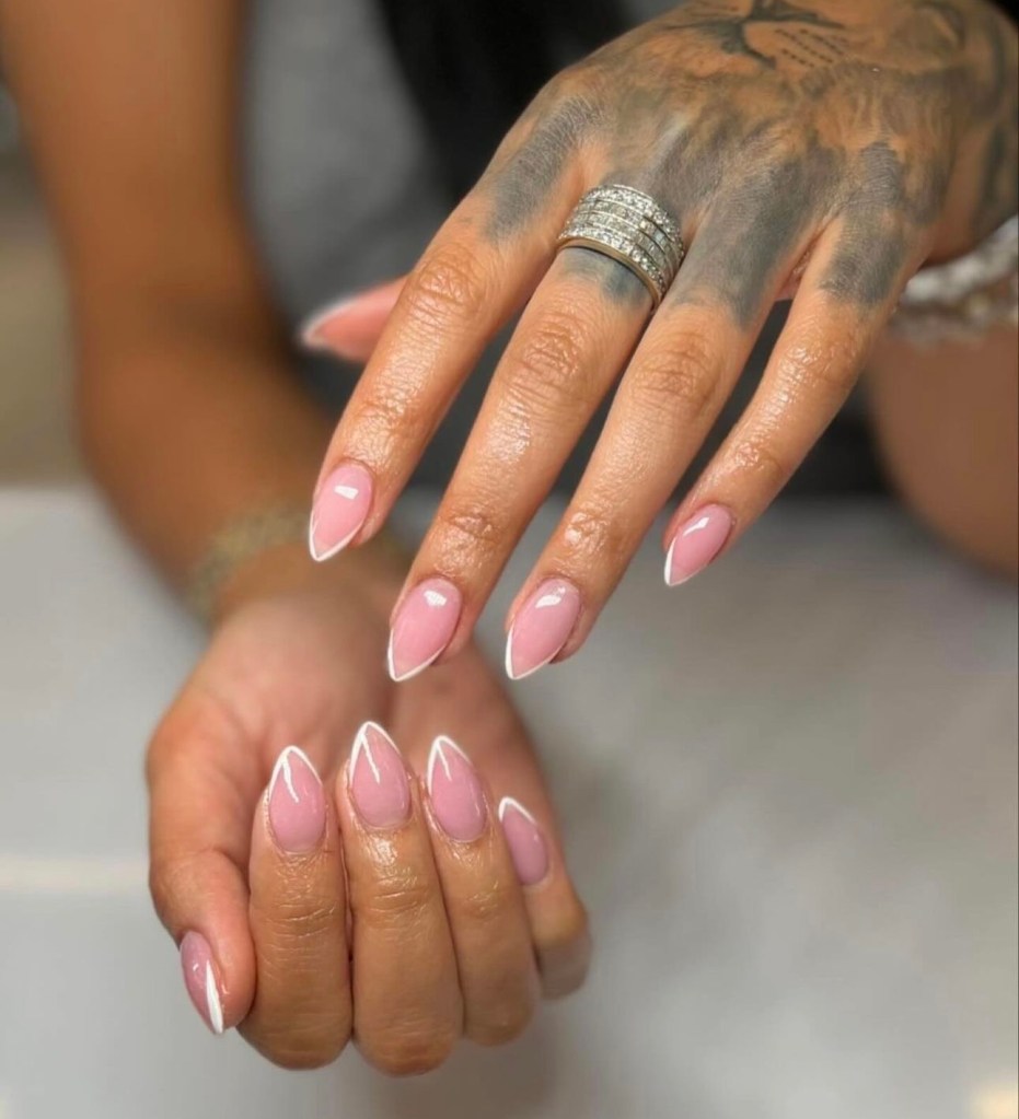 Manicured nails with art and polish